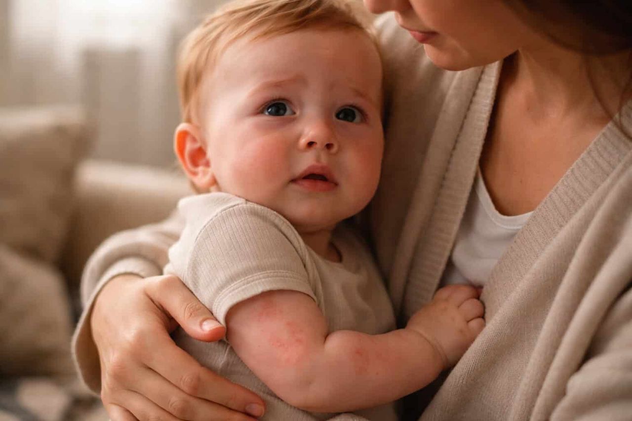 Zeichen einer allergischen Reaktion beim Baby
